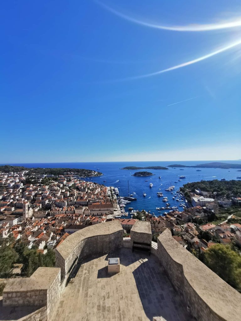 View from Fortica Fortres on the island Hvar, Croatia